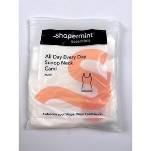 Shapermint Essentials All‎ Day Every Day Scoop Neck Cami - White Size Large NWT